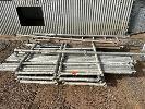 78 · ALLOY INSTANT SCAFFOLD SET (NARROW), 700mm (W), 4 SECTION HEIGHT, WITH WHEEL SET, PLANK, CROSS BRACES & STABILIZERS