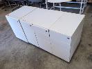 165 · 4 X 3-DRAWER MOBILE PEDESTALS, WHITE STEEL. NO KEYS., 3 @ 300 X 500 X 615 MM (W D H), 1 @ 400 X 500 X 615 MM (W D H) NO GST