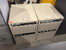 195 · 2 X 2-DRAWER VERTICAL FILING CABINETS, PRECISION. NO KEYS. NO GST