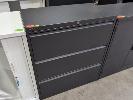 201 · METAL 3-DRAWER LATERAL FILING CABINET, GREY. NO KEY. BROWNBUILT. 900 X 480 X 1,000 MM (W D H)