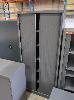204 · FULL HEIGHT METAL STORAGE CABINET. 2-DOOR TAMBOUR. 6-SHELF. GREY. NO KEYS. BROWNBUILT. 900 X 475 X 1,980 MM (W D H)