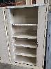 207 · FULL HEIGHT METAL STORAGE CABINET. 2-DOOR TAMBOUR. 6-SHELF. BEIGE. WITH KEYS. 1,195 X 500 X 2,000 MM (W D H)