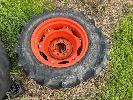 231a · PAIR OF 8 STUD TRACTOR WHEELS AND TYRES, 280/85R24 NO GST