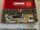 9 · SIDCHROME SOCKET SET, 40 PIECE IMPERIAL & METRIC,1/2" DRIVE NO GST