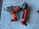 26 · MILWAUKEE 18V IMPACT GUN & 3/4" ANGLE GRINDER,, NO BATTERIES NO GST