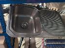 265 · 1 X STAINLESS STEEL SINGLE BOWL SINK. WITH FITTINGS. 775 X 480 MM, AS NEW