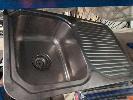 266 · 1 X STAINLESS STEEL SINGLE BOWL SINK. WITH FITTINGS. 775 X 480 MM, AS NEW
