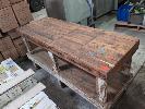 346 · RUSTIC SOLID TIMBER FOOD BENCH WITH UNDER SHELF. 1,670 X 615 X 840 MM (W D H) NO GST