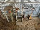 54 · 6 x ROLLER STANDS, HEAVY DUTY WORK STAND, PLATE TOP & SACK TRUCK NO GST
