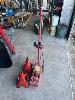 64 · AIR OP HYDRAULIC BOTTLE JACK,, 22 TONNE &, PAIR JACK STANDS,4 TONNE WITH MECHANICS CREEPER NO GST