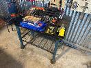 Steel Tube Work Bench, 1100 X 700 X 900mm (H), Plate Top With 6" Offset Vice No Gst