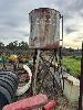 169 · OVERHEAD MILD STEEL FUEL TANK, CALTEX, 600 LITRE APPROX, WITH HAND PIECE, BOLTED FRAME NO GST