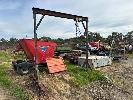 227 · GANTRY WITH CHAIN BLOCK & BEAM TROLLEY, 3200 x 3000mm (H) NO GST