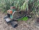 279 · YARD ART PUMP POWERED BY BUZACOTT SINGLE CYLINDER ENGINE, BOX FRAME & PULLEY DRIVE NO GST