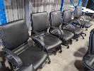 416 · 5 X GAS LIFT OFFICE CHAIRS. HIGH BACK. BLACK.