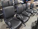 417 · 5 X GAS LIFT OFFICE CHAIRS. HIGH BACK. BLACK.