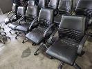 420 · 5 X GAS LIFT OFFICE CHAIRS. HIGH BACK. BLACK.