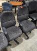 425 · 2 X ASSORTED GAS LIFT OFFICE CHAIRS. FABRIC. GREY.