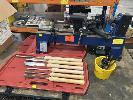 3 · WOOD LATHE, CARBATEC, MOD: WL-B440H-A, DOM: 2020, MAX SPEED: 2800RPM, BED LENGTH: 600mm, SWING: 240mm, 240V WITH ACCESSORIES &, TURNING CHISEL SET, 6 PIECE IN CARRY CASE NO GST