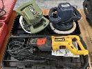 13 · RECIPROCATING SAW, DEWALT, DW311-XE &, 2 x ROTARY POLISHERS, 240V NO GST
