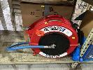 38 · RETRACTABLE HOSE REEL, HOT WATER, MACNAUGHT, MOD: WH415R-01, 150 PSI, RED WITH PISTOL GRIP NOZZLE
