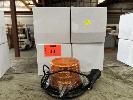 44 · 4 x ROTARY HAZARD LIGHT BEACONS, LED, AMBER,, MAGNETIC ROOF MOUNT, 12V DC, AS NEW