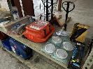 56 · MARINE ACCESSORIES INCLUDING, DRY STORAGE COMPARTMENT, LIFE CELL, LED DOME LIGHTS, ELEC ACTUATOR, LENCO, ROD HOLDERS, CRANK HANDLES, DESK SHOWER HANDSET, IMPELLER 14", ETC, 1 x SHELF
