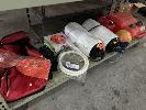 57 · 2 x MARINE FENDERS, 600mm, FUEL CELLS, LEG LEASHES, DECK SHOWER, SAFETY CONKS, ETC, 1 x SHELF
