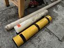 60 · NYLON SOLID ROUND SECTIONS, 150mm DIAMETER x 100mm (L),, ROLL OF VINYL SHEET, WHITE, 2500mm (L) &, PROTECTIVE ROLL OUT MAT NO GST