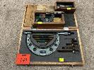 149 · 3 x MICROMETERS, MITUTOYO 2-6", M & R 1-2" & 0-1" IN TIMBER CASES