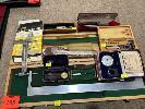 155 · ASSORTED METROLOGY INSTRUMENTS INC MICROMETER, MITUTOYO 430-460mm, THICKNESSER, MITUTOYO, DIAL INDICATOR, 0-10mm, ANGLE DIVIDER, SLIDING VERNIER, ETC
