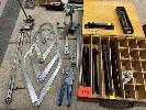 158 · PRECISIONS CALIPERS, ASSORTED SIZES & TYPES, CRIMPERS, AMP, ASSORTED CRIMPING TOOLS, IN TIMBER CARRY CASE