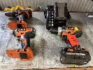 197 · AEG CORDLESS POWER TOOLS INCLUDING, TEK DRIVER, BS518C, 2 x DRILLS, BSB18G, WITH 2 x BATTERIES & CHARGER NO GST