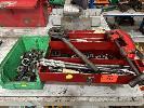 216 · TAPPING DIES, LARGE QUANTITY ASSORTED SIZES WITH TAPPING TOOL, PIPE CUTTER & DRILL BITS, 1 x TOOL BOX & 1 x TRAY