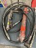 296 · PORTA POWER HYDRAULIC PUMPS,, 1 x SMALL & 1 x LARGE,, 2 x RAMS WITH HOSES NO GST