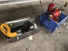 310 · WORM DRIVE DRAIN SNAKE, CLEANERS, SEDY, MOD: GQ-75T, 240V & AIR FILTER UNIT, CLEAN AIR BELT MOUNT WITH, ACCESSORIES NO GST