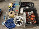 338 · LAYFLAT HOSE & FITTINGS, FASTENERS & MULTI DRAWER UNITS, JOCKEY WHEEL, CABLE INSULATION, POWER PLUGS, 415V, ETC, 1 x PALLET