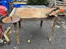 399 · WORK BENCH, 1270 x 1040 x 920mm (H), HEAVY DUTY STEEL PLATE TOP, WITH 150mm VICE