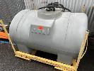 406 · DIESEL FUEL TANK, SILVAN, 1000 LITRE POLY, IN METAL SKID BASE WITH FORK POCKETS &, FLOW PUMP & HOSE, 12VAC NO GST