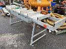 413 · WORK BENCH, 2640 x 500 x 860mm (H), ALLOY TOP, STEEL FRAME, SUIT CUT OFF SAW NO GST
