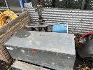 418 · STEEL STORAGE BOX, 1250 x 500 x 430mm (H) WITH POWER TOOLS & PAINTS &, POLY PIPE LATHE,, MOD: C, 1 x PALLET