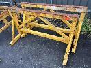 431 · 2 x WORK STANDS, HEAVY DUTY STEEL, 1500 x 850mm (H) NO GST
