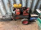 9 · COMPRESSOR, MOBILE, V TWIN, POWERED BY HONDA G200 PETROL ENGINE, WITH JAMEC HOSE REEL & FIRST AID KIT