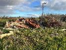 PILE OF SCRAP, TIN, CORRO IRON, WIRE, ETC.