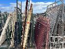 117 · 1 x STILLAGE 4 BAYS OF ASSORTED TUBE STEEL FENCE PANELS,, INCL WROUGHT IRON, (NOT STILLAGE)