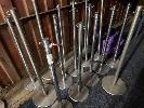 16 X Chrome Metal Bollards & Ropes