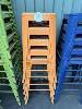 5 X Orange Metal Bar Stools, 650mm (H)