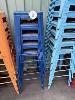 20 · 5 x BLUE METAL BAR STOOLS, 650mm (H)