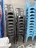 17 X Black Metal Chairs