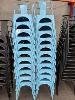 21 X Light Blue Metal Chairs